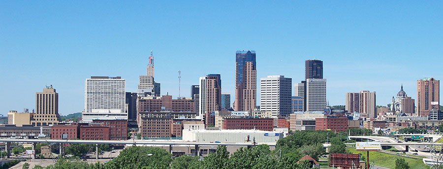 The Twin Cities Skyline.